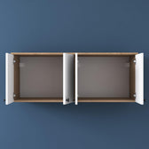 Raft de Bucatarie Nehir cu 4 Usi, Alb - Nuc, 120 X 47 X 42 Cm