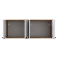 Raft de Bucatarie Nehir cu 4 Usi, Alb - Nuc, 120 X 47 X 42 Cm