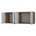 Raft de Bucatarie Nehir cu 4 Usi, Alb - Nuc, 120 X 47 X 42 Cm