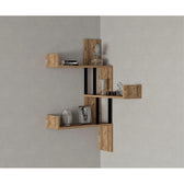 Raft de perete Biat, 3 Rafturi, Stejar, 105 x 60 x 20 cm
