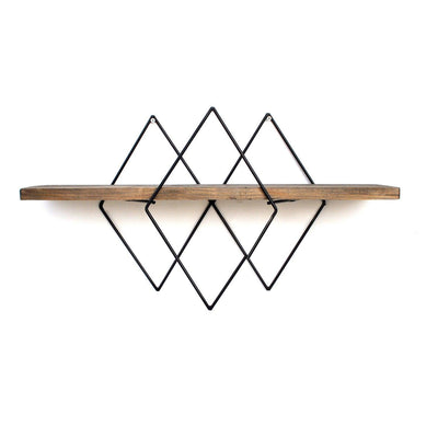 Raft de perete Chelsea, Nuc, 60 x 36 x 14 cm