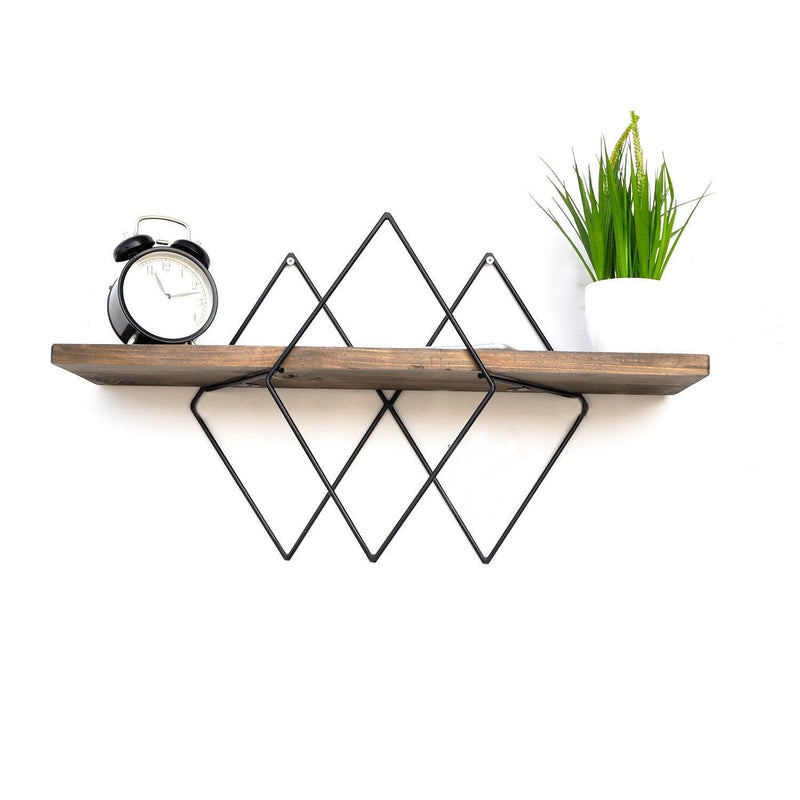 Raft de perete Chelsea, Nuc, 60 x 36 x 14 cm