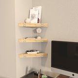 Raft De Perete Colt Belek 3 Bucati, Stejar, 39 X 5 X 15 Cm