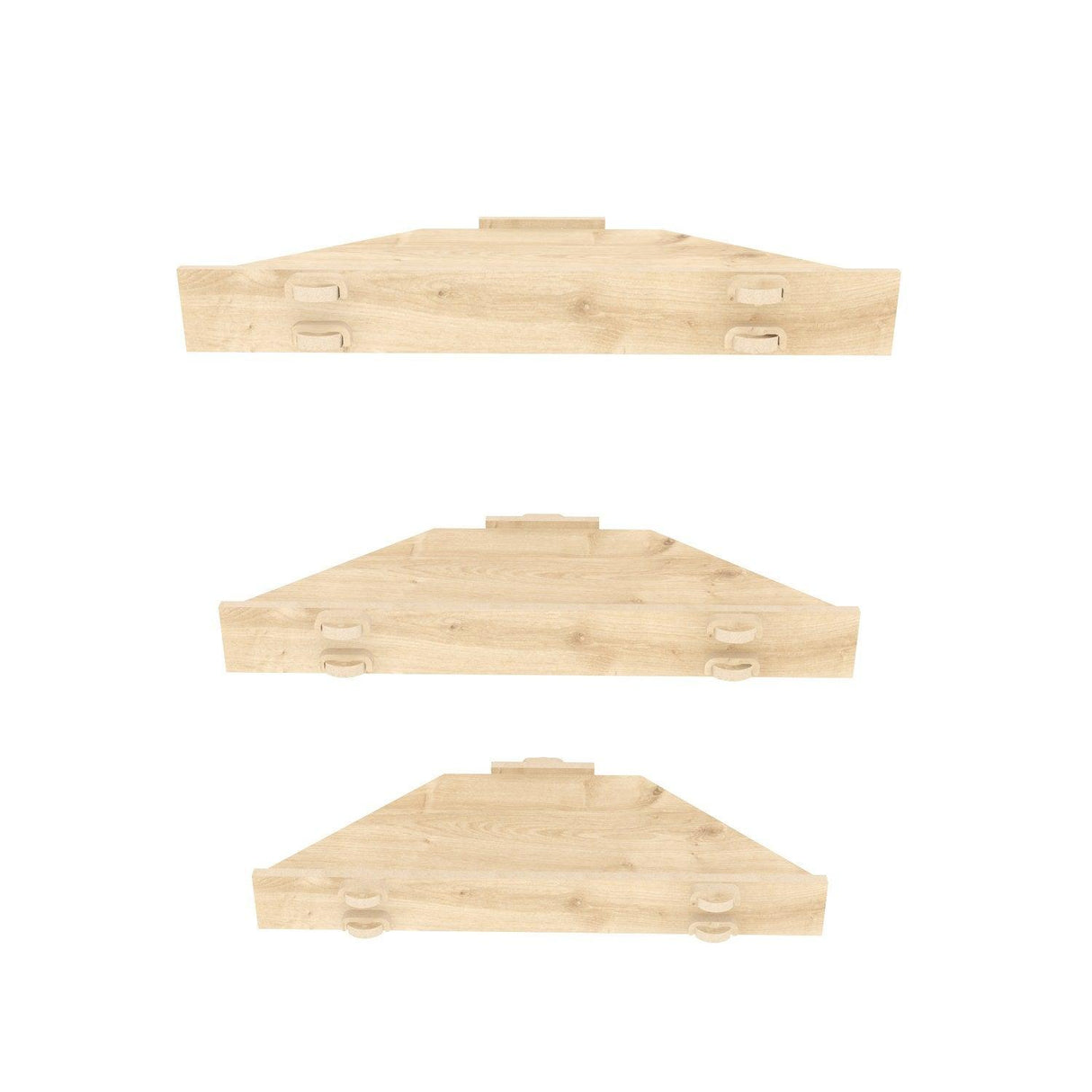 Raft De Perete Colt Belek 3 Bucati, Stejar, 39 X 5 X 15 Cm