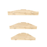 Raft De Perete Colt Belek 3 Bucati, Stejar, 39 X 5 X 15 Cm