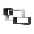 Raft de perete Domino, Antracit / Alb, 91 x 51 x 20 cm