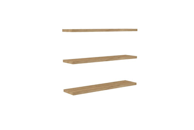 Raft de perete Muca, Stejar, 60 x 2 x 15 cm, 3 piese