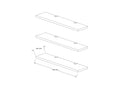 Raft de perete Muca, Stejar, 60 x 2 x 15 cm, 3 piese