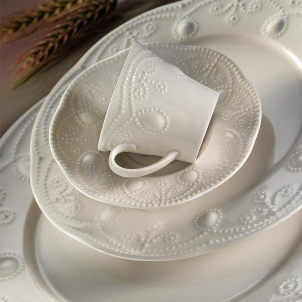 Serviciu de masa, 24 piese,  Portelan, Crem