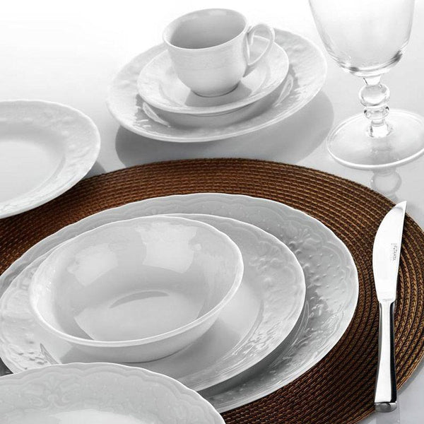 Serviciu de masa, 24 piese, Portelan, Alb