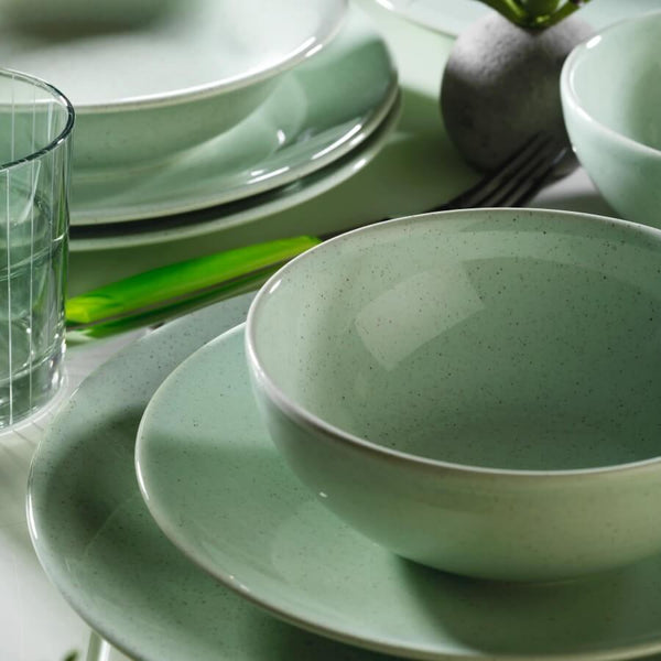 Serviciu de masa, 24 piese,  Portelan, Verde
