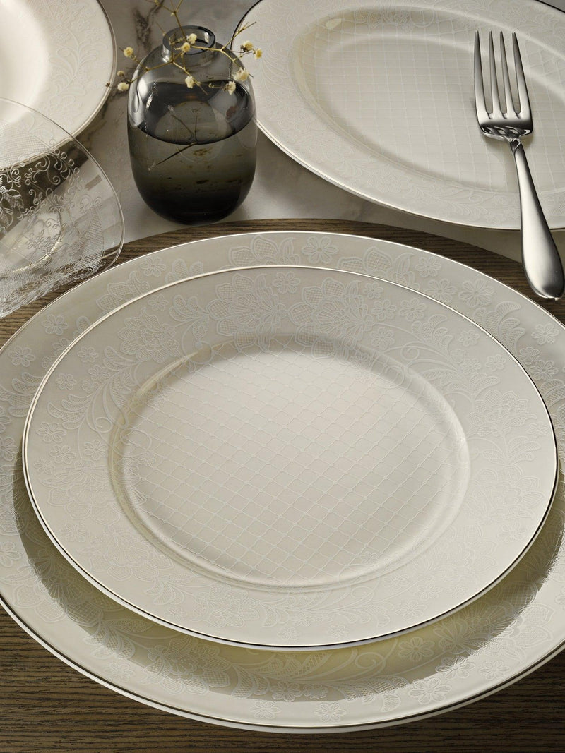 Serviciu de masa, 62 piese,  Portelan, Alb