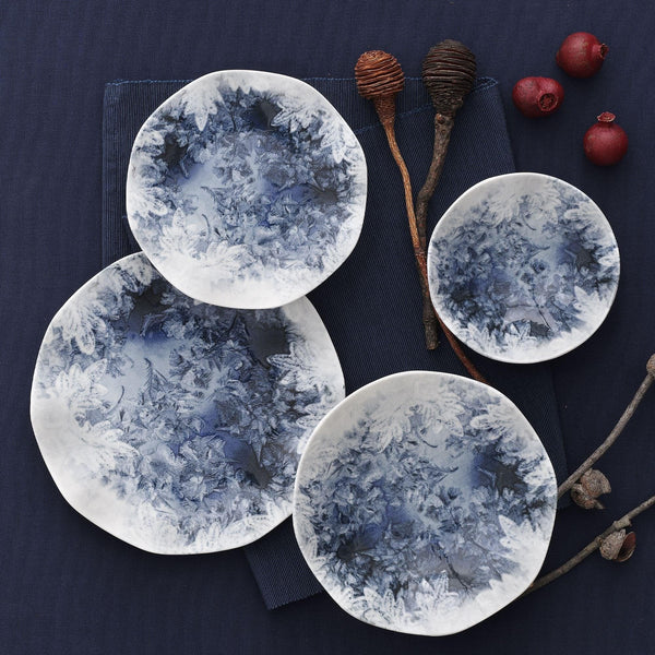 Serviciu de masa, Set 24 piese pentru cina, Portelan, Albastru, 29x28x36 cm