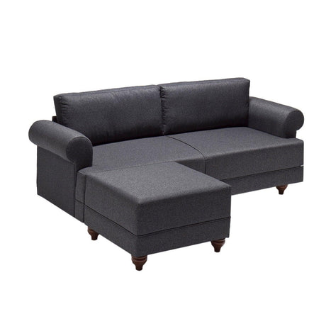 Set Coltar Samara cu Taburet, Gri