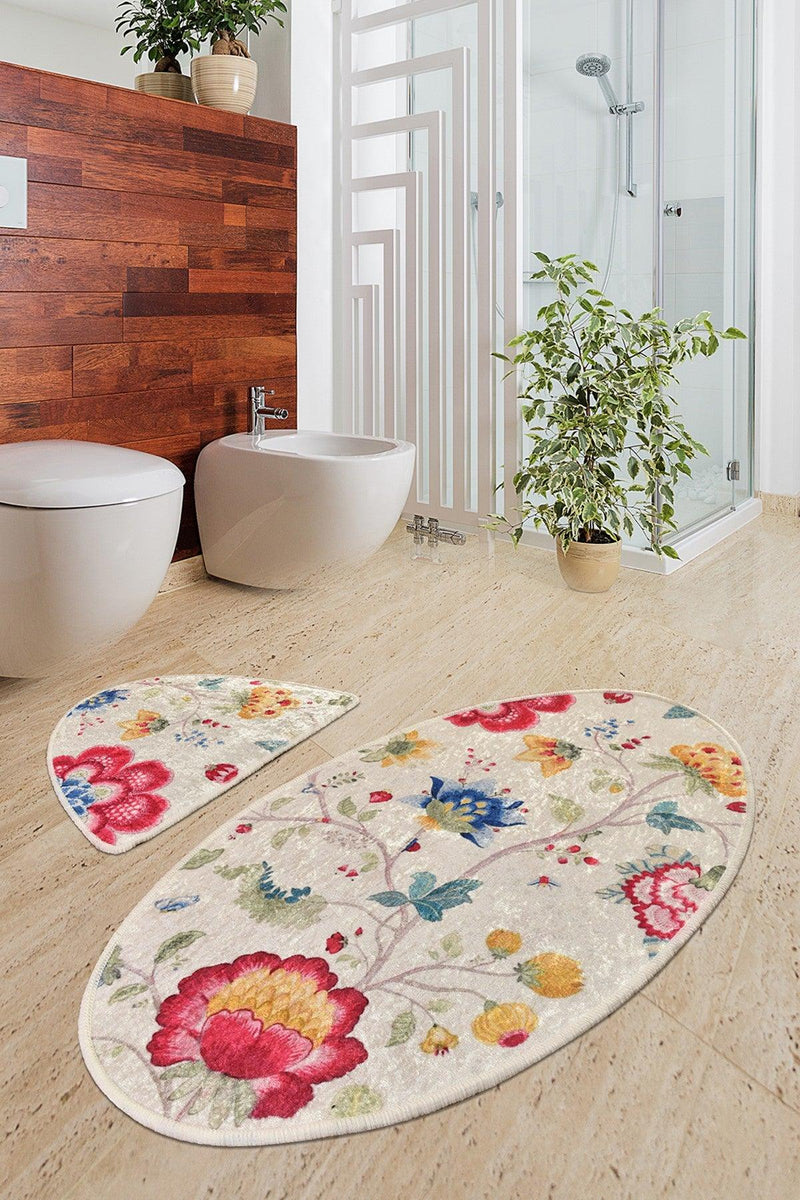 Set Covor de baie (2 bucăți), Multicolor