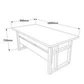 Set de mobilier de birou Heart, Nuc, 2 piese, Birou - masa
