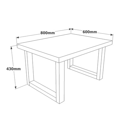 Set de mobilier de birou Heart, Nuc, 2 piese, Birou - masa