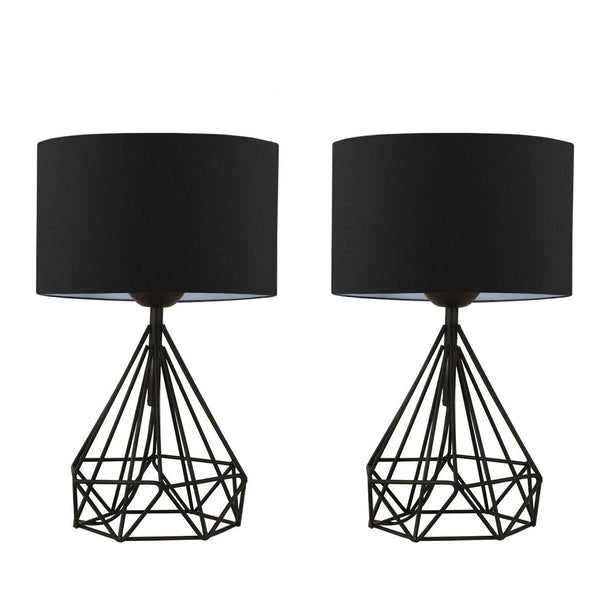 Set Lampă De Masă (2 Bucăți) Taylor, Negru, 24x15x41 cm
