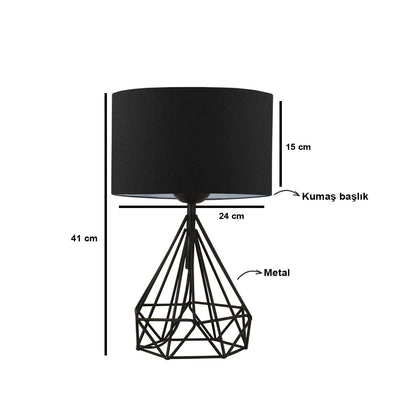 Set Lampă De Masă (2 Bucăți) Taylor, Negru