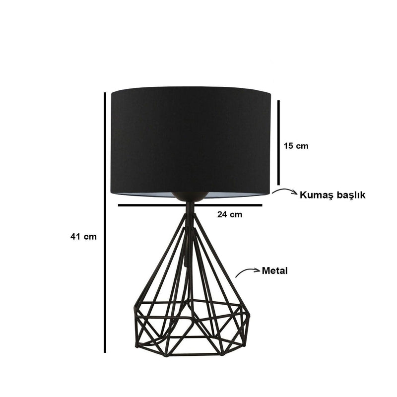 Set Lampă De Masă (2 Bucăți) Taylor, Negru