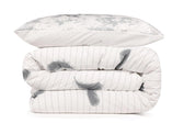 Set Lenjerie de pat double, 100% Bumbac Ranforce, Alb, 220x160 cm, detaliu produs