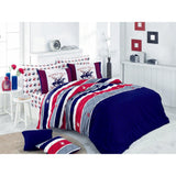Set Lenjerie de pat double, 100% Bumbac Ranforce, Alb, 220x200 cm