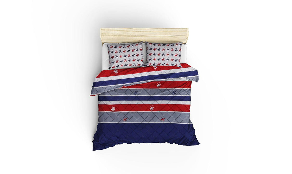 Set Lenjerie de pat double, 100% Bumbac Ranforce, Alb, 220x200 cm