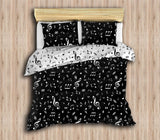 Set Lenjerie de pat double, 65% Bumbac / 35% POLYESTER, Negru, 220x200 cm