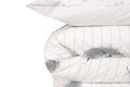 Set Lenjerie de pat double, 100% Bumbac Ranforce, Alb, 220x160 cm, perspectiva suplimentara