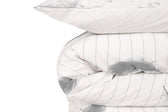 Set Lenjerie de pat double, 100% Bumbac Ranforce, Alb, 220x160 cm, perspectiva suplimentara