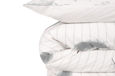 Set Lenjerie de pat double, 100% Bumbac Ranforce, Alb, 220x160 cm, perspectiva suplimentara