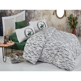 Set Lenjerie de pat double, Alb, 220 x 200 cm,100% Bumbac Ranforce