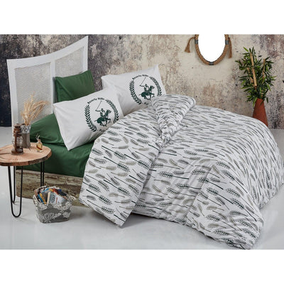 Set Lenjerie de pat double, Alb, 220 x 200 cm,100% Bumbac Ranforce