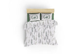 Set Lenjerie de pat double, 100% Bumbac Ranforce, Alb, 220x200 cm, imagine suplimentara
