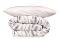 Set Lenjerie de pat double, 100% Bumbac Ranforce, Alb, 220x200 cm, detaliu produs
