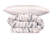Set Lenjerie de pat double, 100% Bumbac Ranforce, Alb, 220x200 cm, detaliu produs