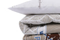 Set Lenjerie de pat double, Bej, 220 x 200 cm,100% Bumbac Ranforce