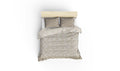 Set Lenjerie de pat double, 100% Bumbac Ranforce, Crem, 220x200 cm, imagine suplimentara