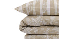 Set Lenjerie de pat double, 100% Bumbac Ranforce, Crem, 220x200 cm, perspectiva suplimentara