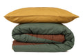 Set Lenjerie de pat double, 100% Bumbac Ranforce, Galben, 220x200 cm, detaliu produs
