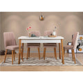 Set Masa Bucatarie și scaune (5 bucăți) Santiago 0900, Stejar, 120x75x75 cm