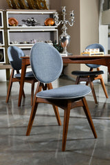 Set Masa Bucatarie și scaune (5 bucăți) Touch Wooden, Nuc, 160x75x80 cm