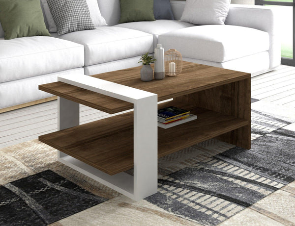 Set Mobila Sufragerie Paye, Nuc, Comoda Tv - Biblioteca - Masuta de Cafea, 88x50x35 cm