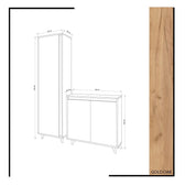 Set Pantofar Omninde, Stejar, 50x192x35 cm