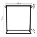 Suport/Stander Umerase Effenberg cu Raft si 2 Umerase, Crem, 100 X 170 X 40 Cm
