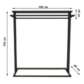 Suport/Stander Umerase Effenberg cu Raft si 2 Umerase, Crem, 100 X 170 X 40 Cm