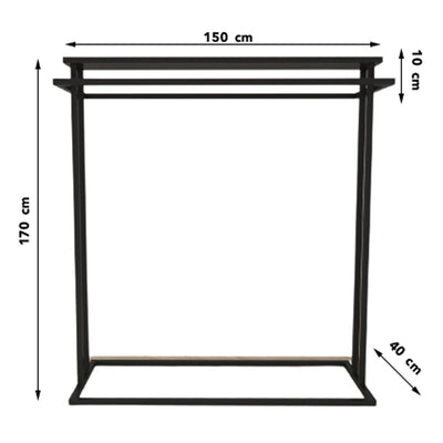 Suport/Stander Umerase Effenberg cu Raft si 2 Umerase, Crem, 100 X 170 X 40 Cm