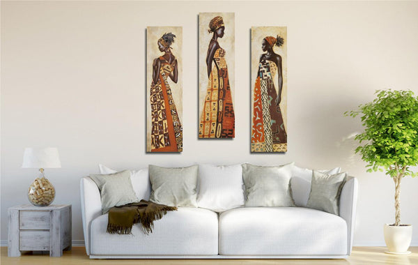 Tablou Canvas (3 bucăți) Symphony, Multicolor, 70x66 cm