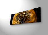 Tablou Canvas cu Led Luna Galbena fara Priza, Galben, 90x30 cm