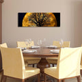 Tablou Canvas cu Led Luna Galbena fara Priza, Galben, 90x30 cm